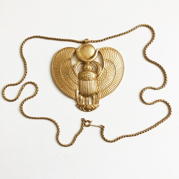 D´Orlan Egyptian Revival Pendant Necklace King Tut...
